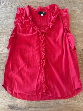 Kut from the Kloth Ruffled Sleeveless Camisole - Bright Red